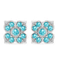 Silberohrringe mit Paraiba Quarz