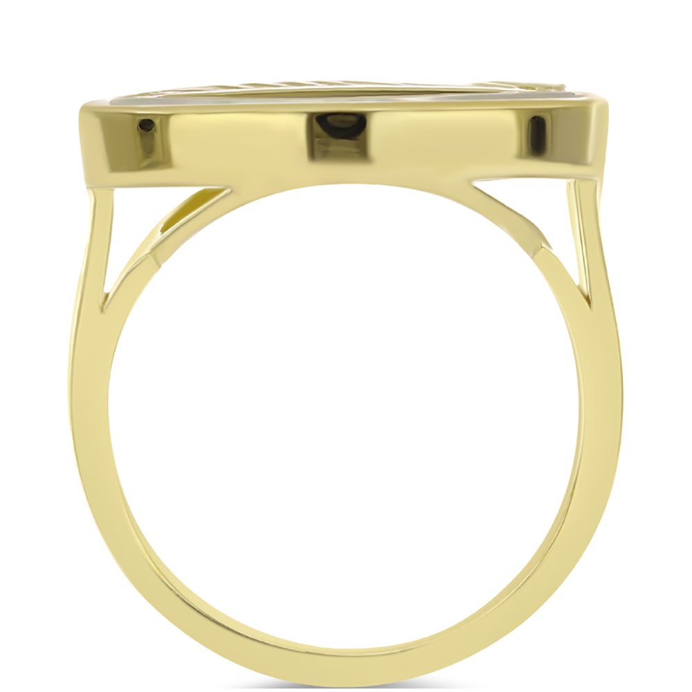 Goldplattierter Silberring mit Perlmutt 2 