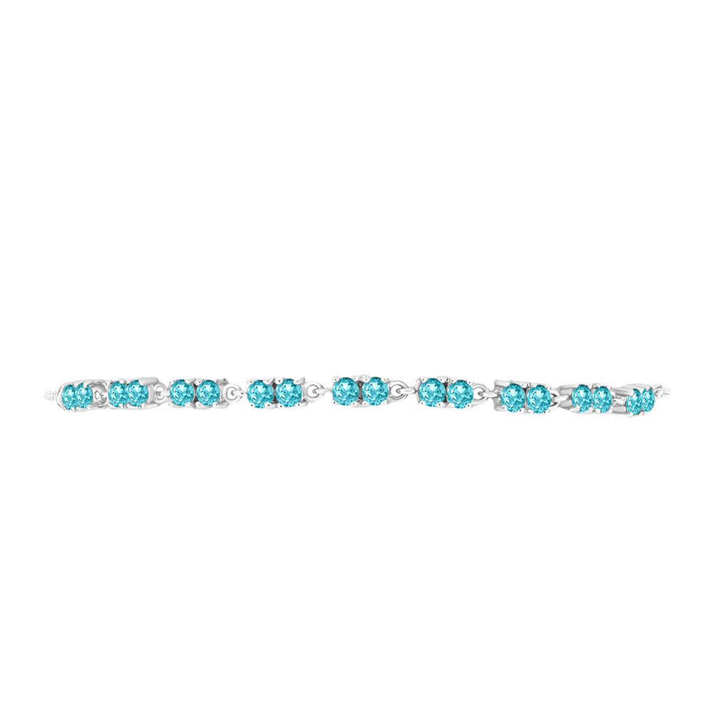Silberarmband mit Paraiba Quarz
