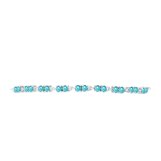 Silberarmband mit Paraiba Quarz