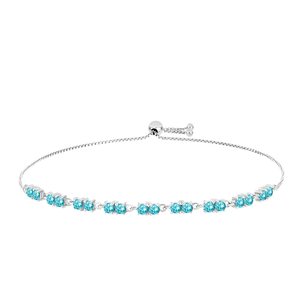 Silberarmband mit Paraiba Quarz