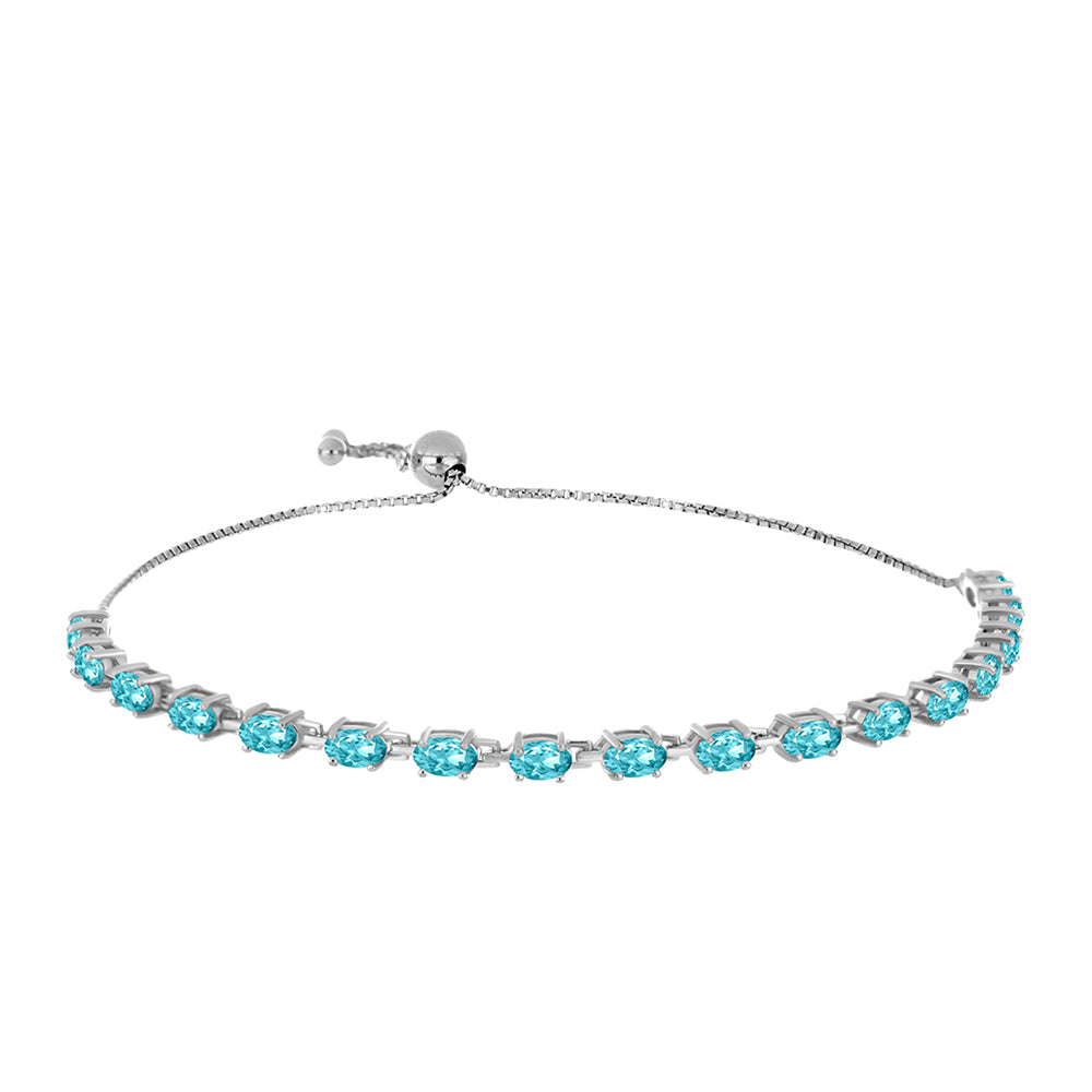 Silberarmband mit Paraiba Quarz 1 