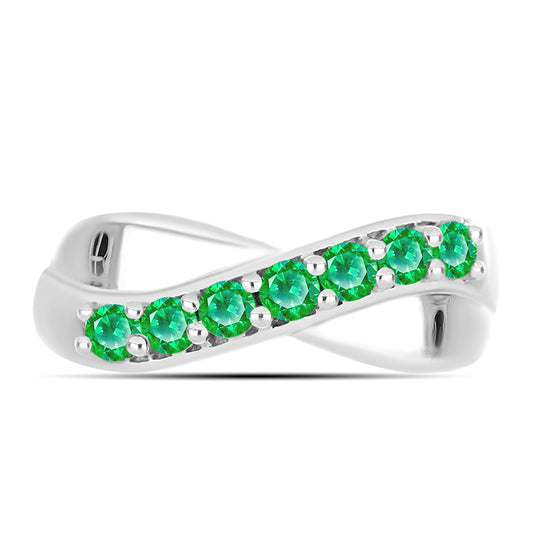 Silberring mit Kijani-Granat