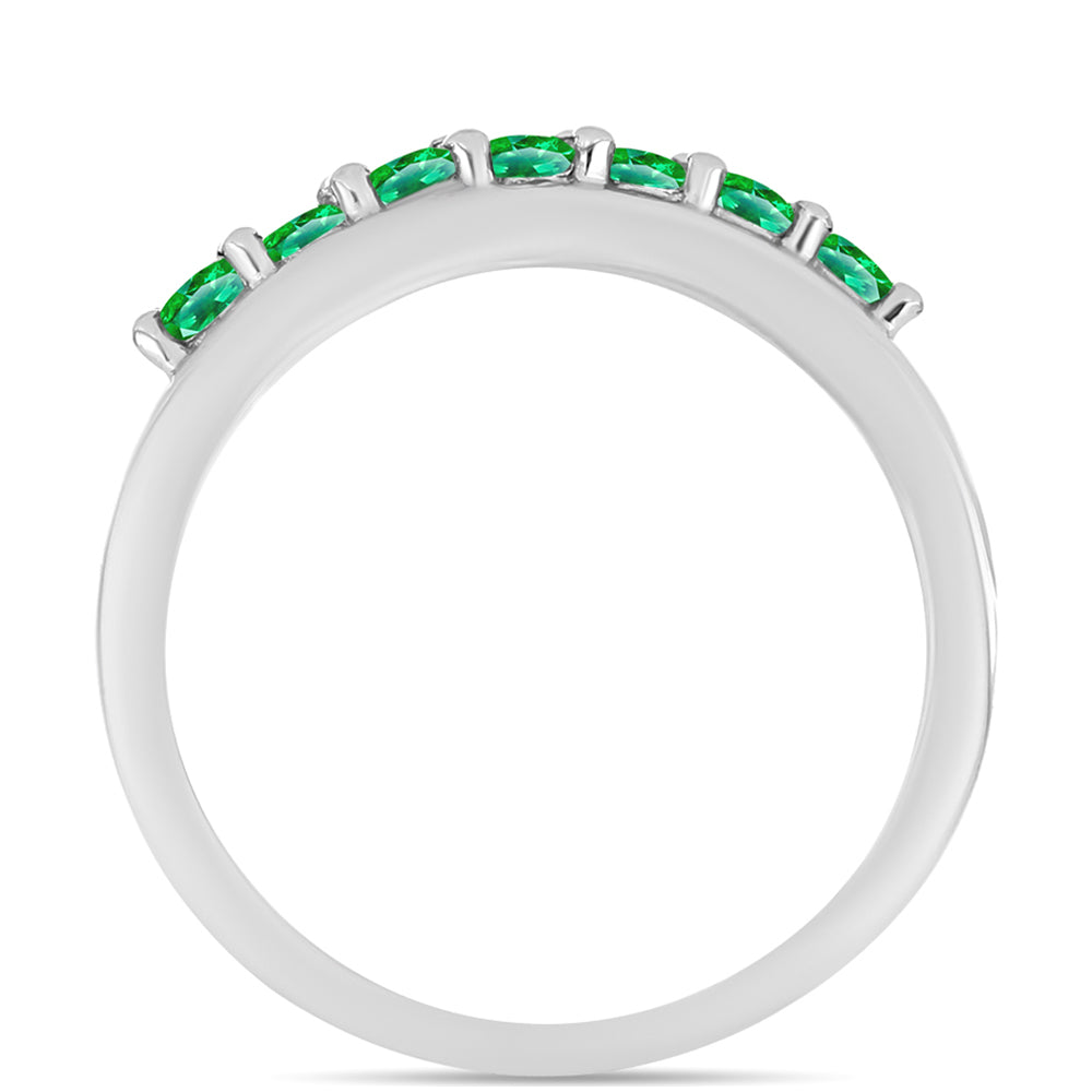 Silberring mit Kijani-Granat