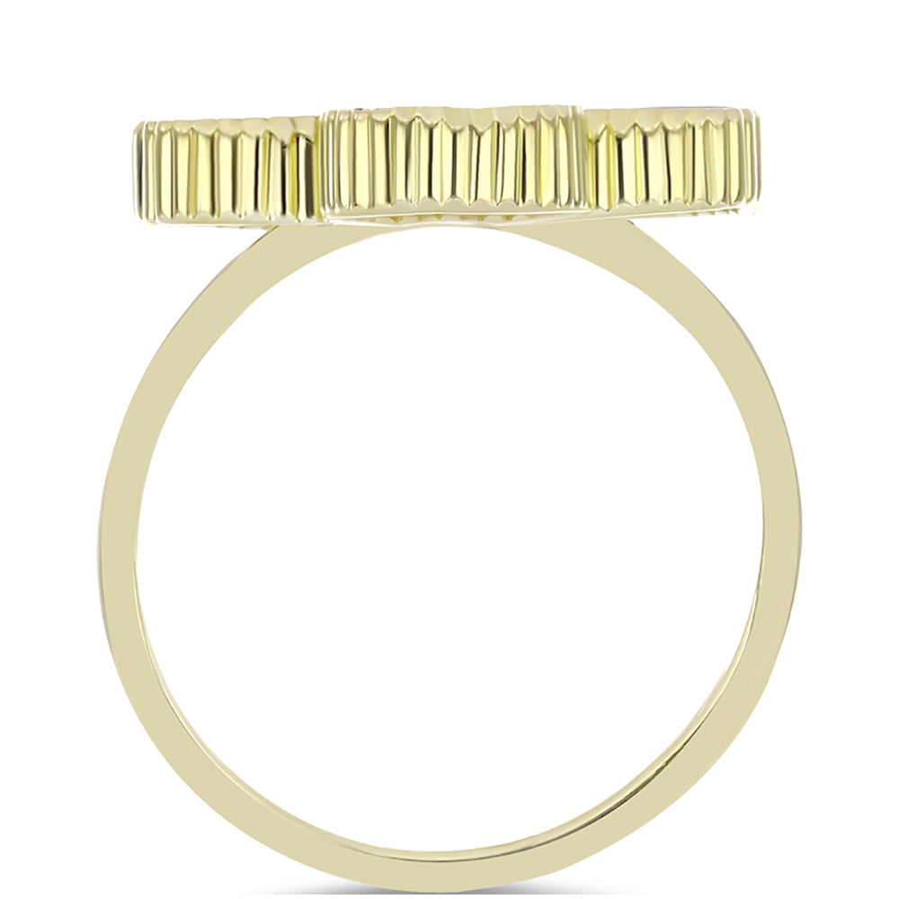 Goldplattierter Silberring mit Perlmutt 2 