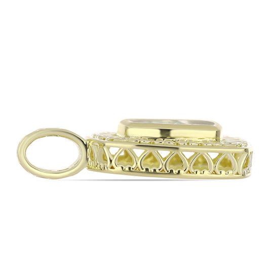 Goldplattierter Silberanhänger mit Perlmutt