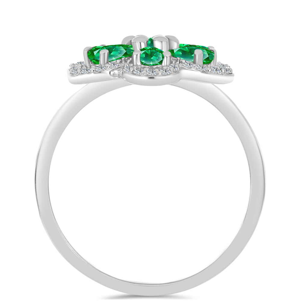 Silberring mit Kijani-Granat