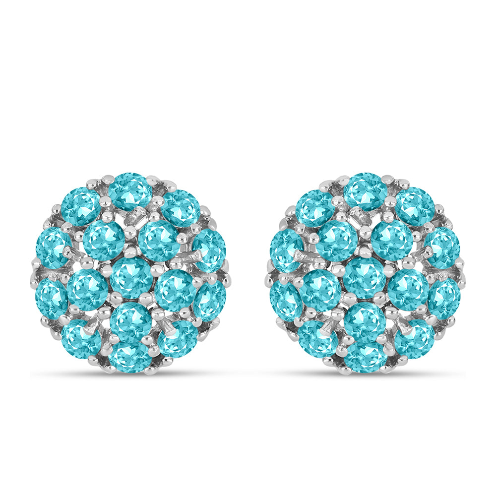 Silberohrringe mit Paraiba Quarz 1 
