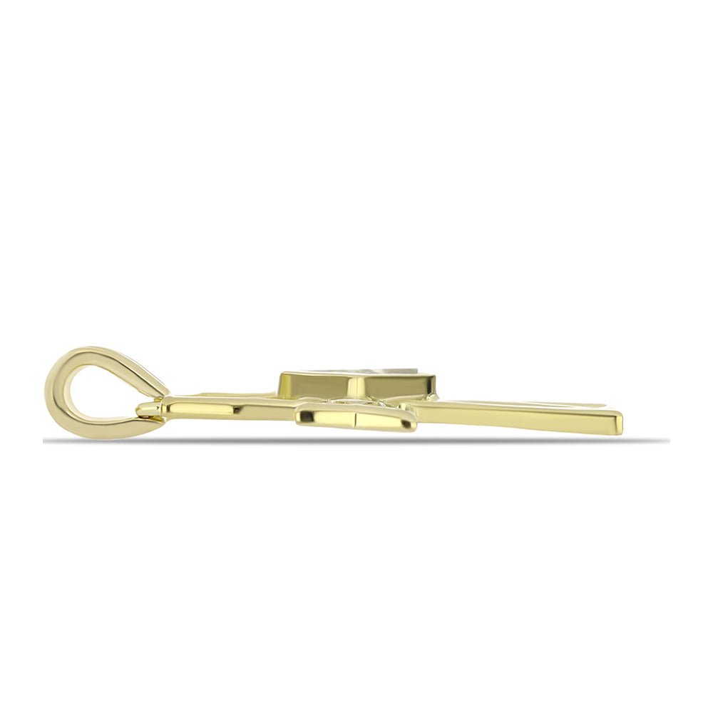 Goldplattierter Silberanhänger mit Perlmutt