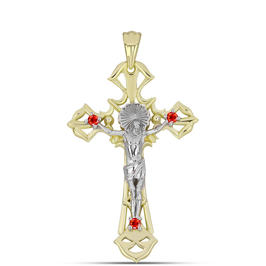 Goldplattierter Silberanhänger mit äthiopischem rotem Opal aus Lega Dembi