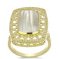 Goldplattierter Silberring mit Perlmutt