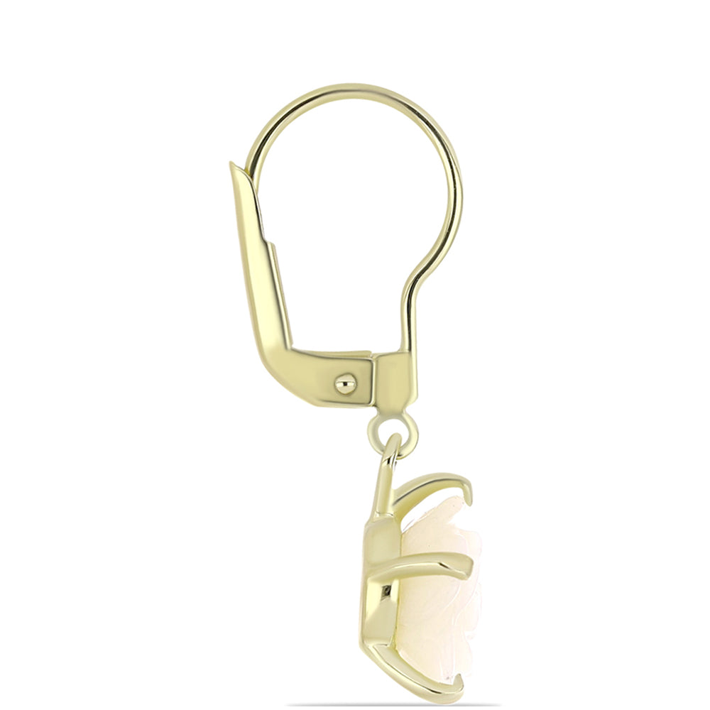 Goldplattierte Silberohrringe mit Perlmutt 2 