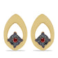 Goldplattierte Silberohrringe mit rotem Diamant