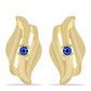 Goldplattierte Silberohrringe mit australischem blauem Saphir