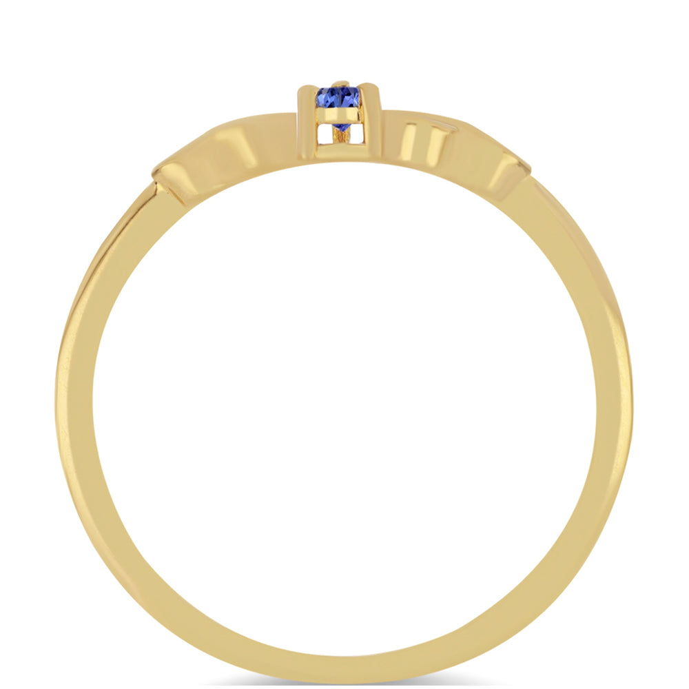 Goldplattierter Silberring mit Tansanit 2 