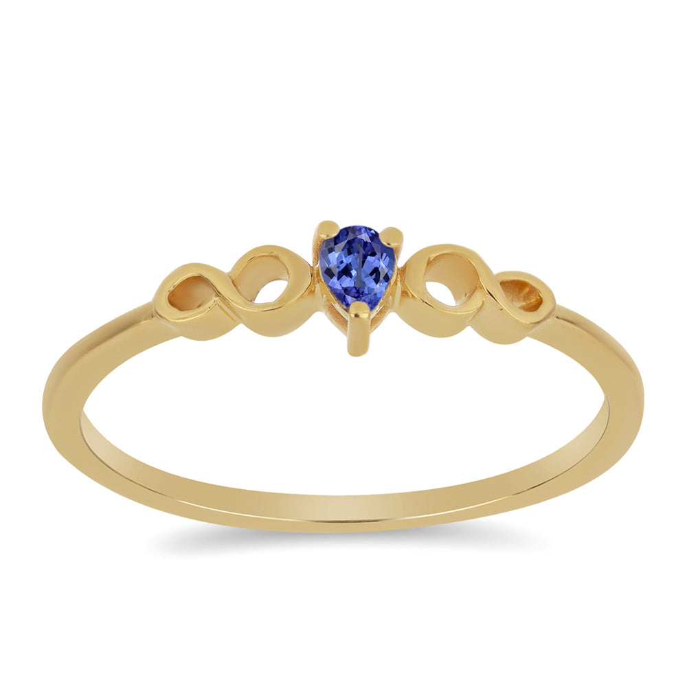 Goldplattierter Silberring mit Tansanit