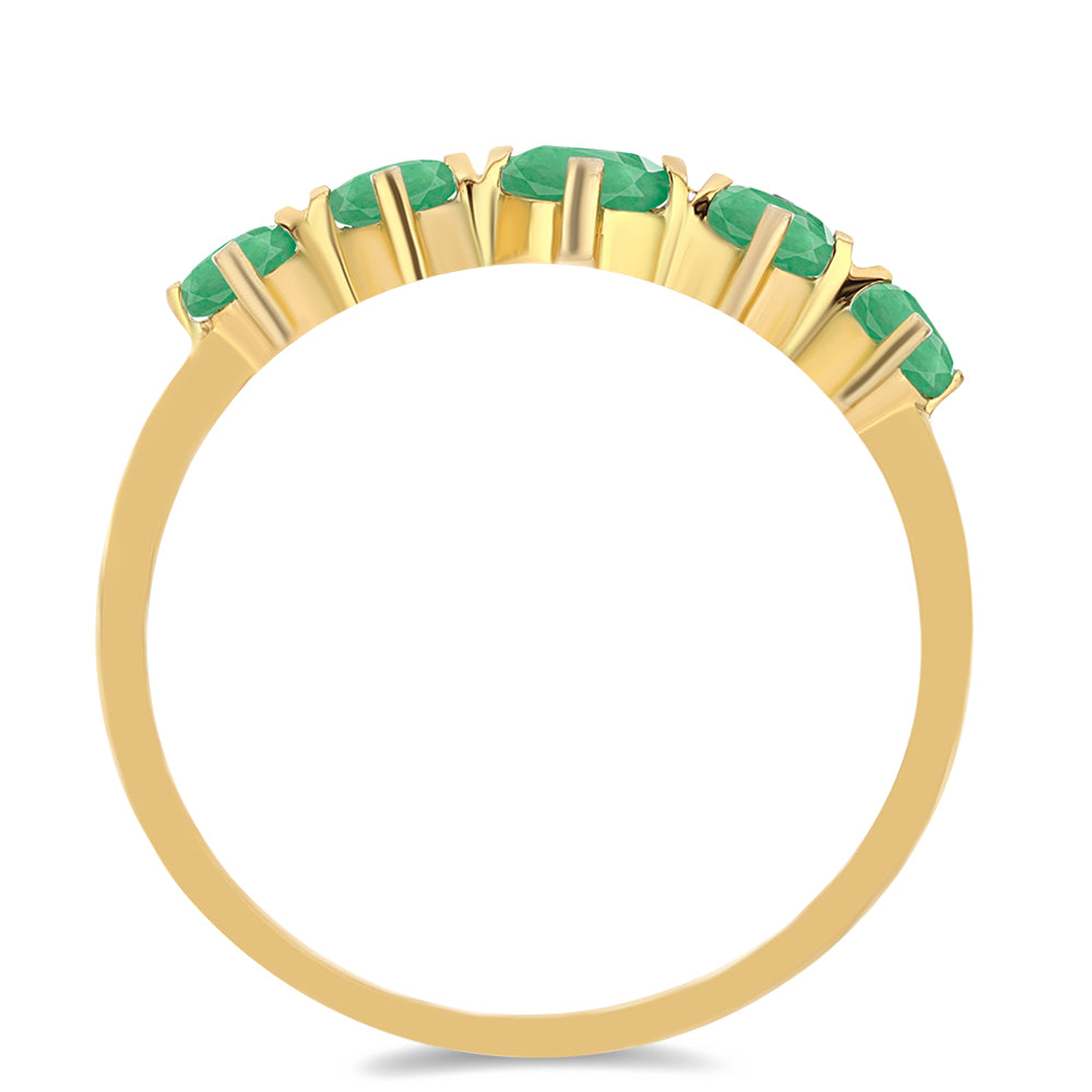 Goldplattierter Silberring mit brasilianischem Smaragd 2 