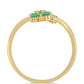 Goldplattierter Silberring mit brasilianischem Smaragd