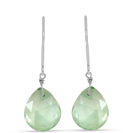 Silberohrringe mit grünem Amethyst