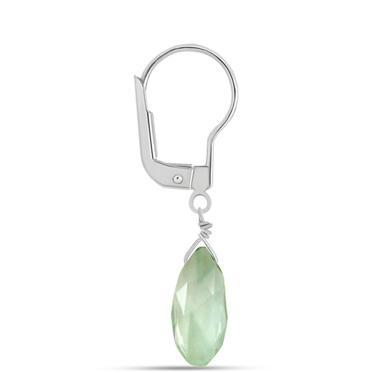 Silberohrringe mit grünem Amethyst