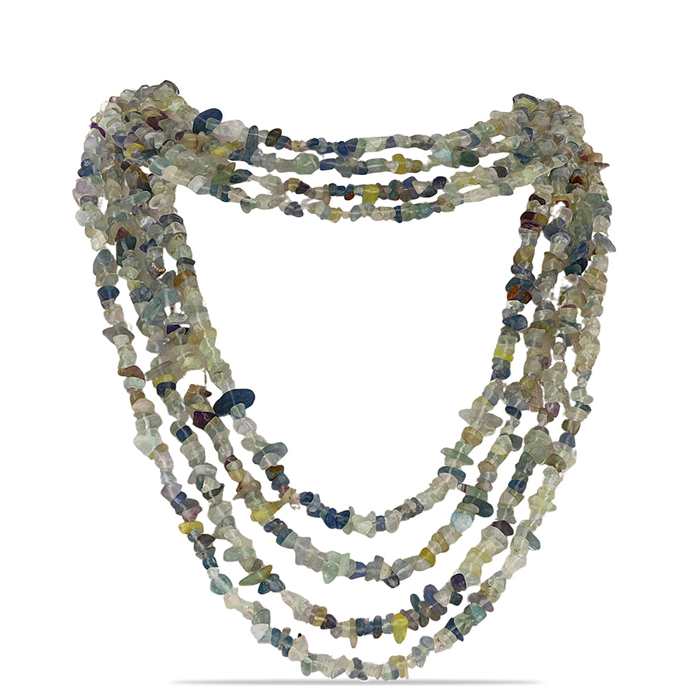 Nugget Halskette mit Zebrafluorit