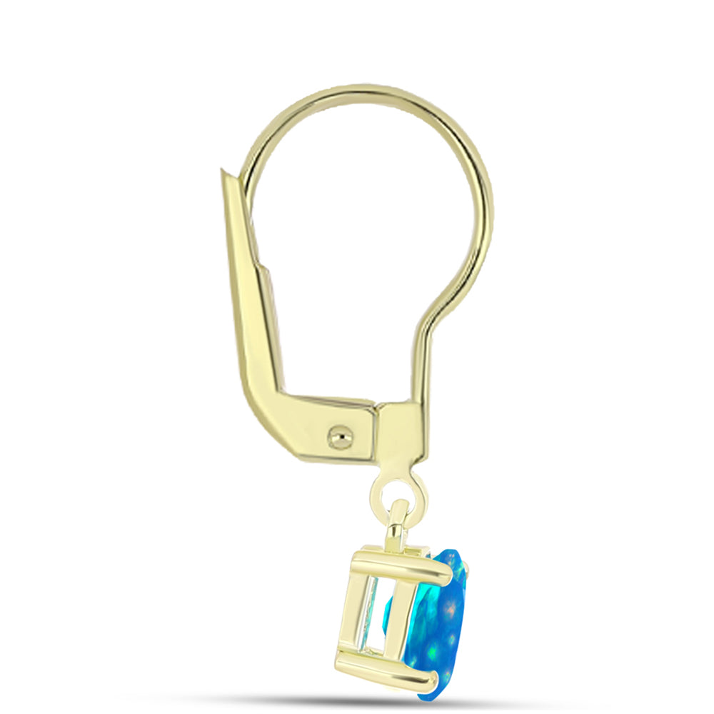 Goldplattierte Silberohrringe mit äthiopischem Paradiese-Opal 2 