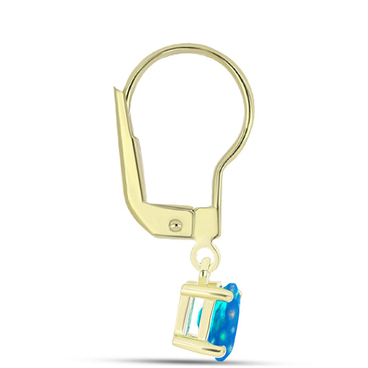 Goldplattierte Silberohrringe mit äthiopischem Paradiese-Opal