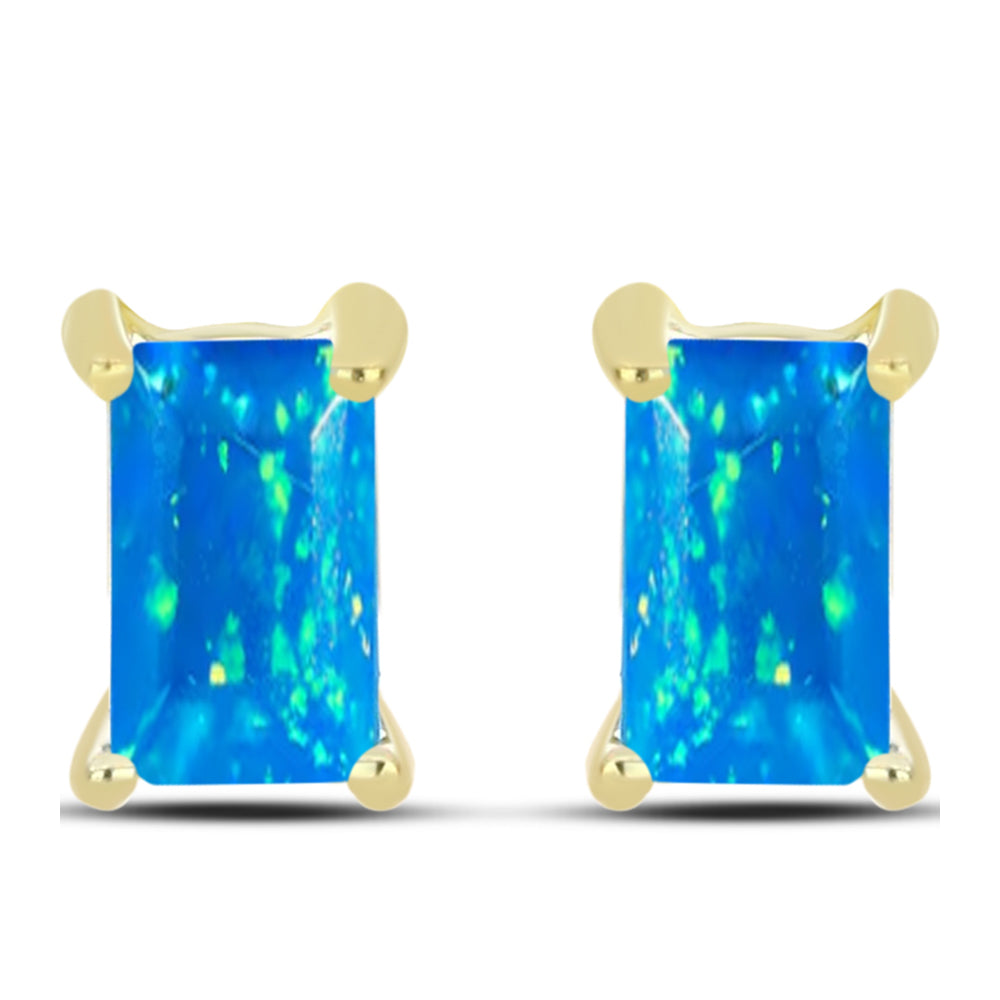 Goldplattierte Silberohrringe mit äthiopischem Paradiese-Opal 1 