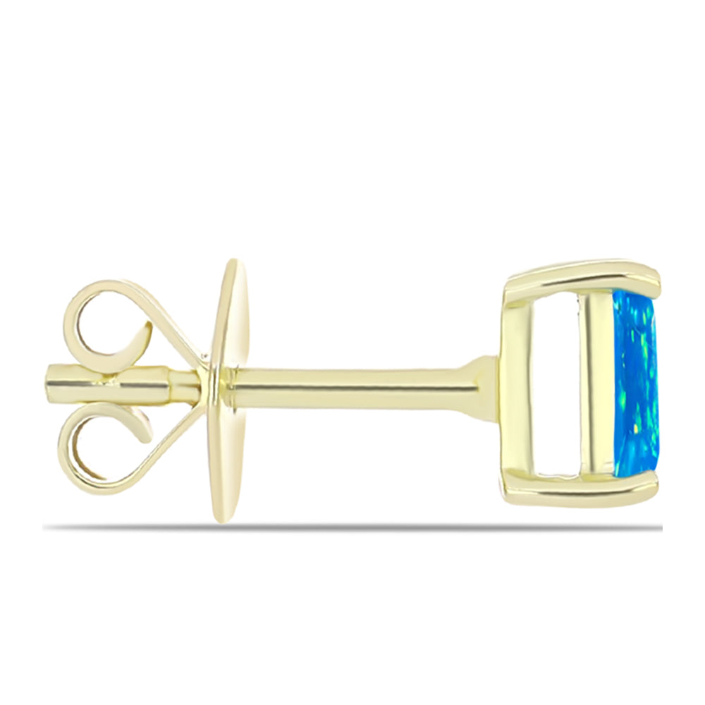 Goldplattierte Silberohrringe mit äthiopischem Paradiese-Opal 2 