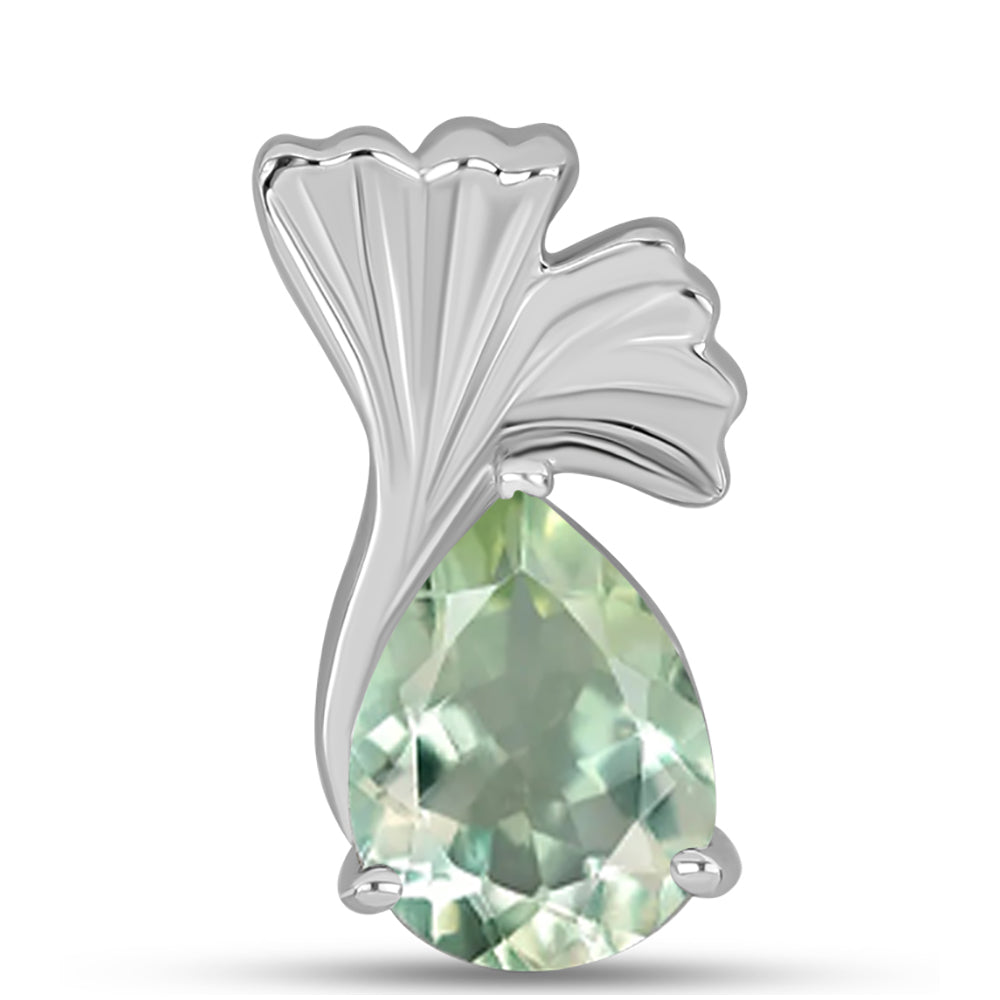 Silberanhänger mit grünem Amethyst 1 