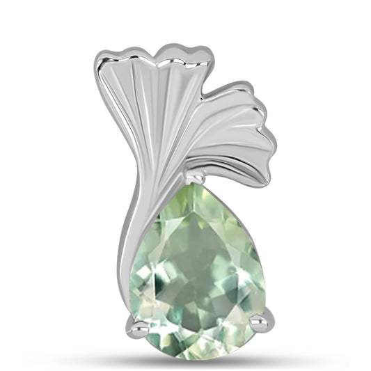 Silberanhänger mit grünem Amethyst