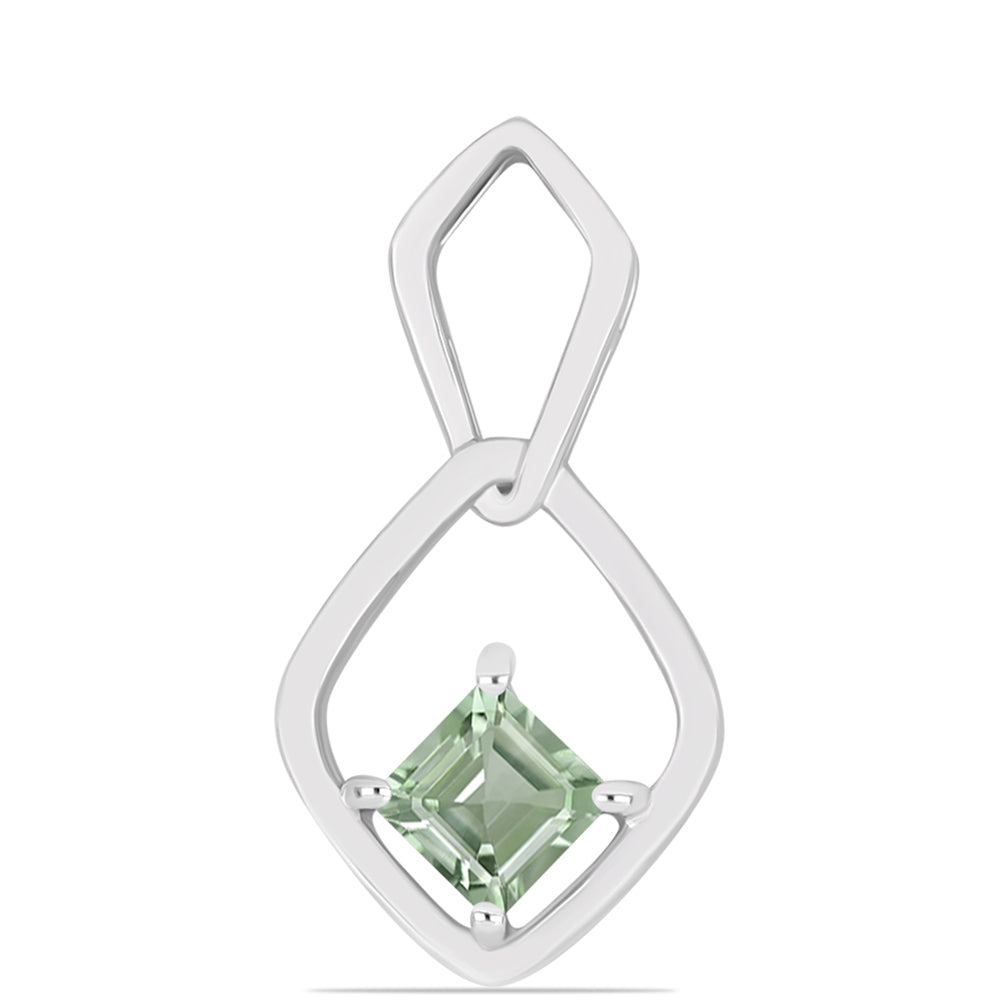 Silberanhänger mit grünem Amethyst 1 