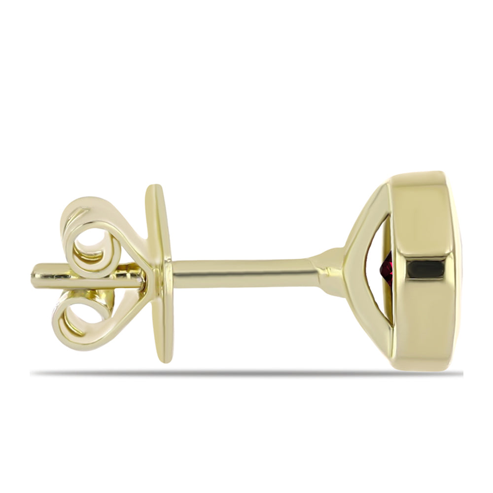 Goldplattierte Silberohrringe mit Rhodolith Granat 2 
