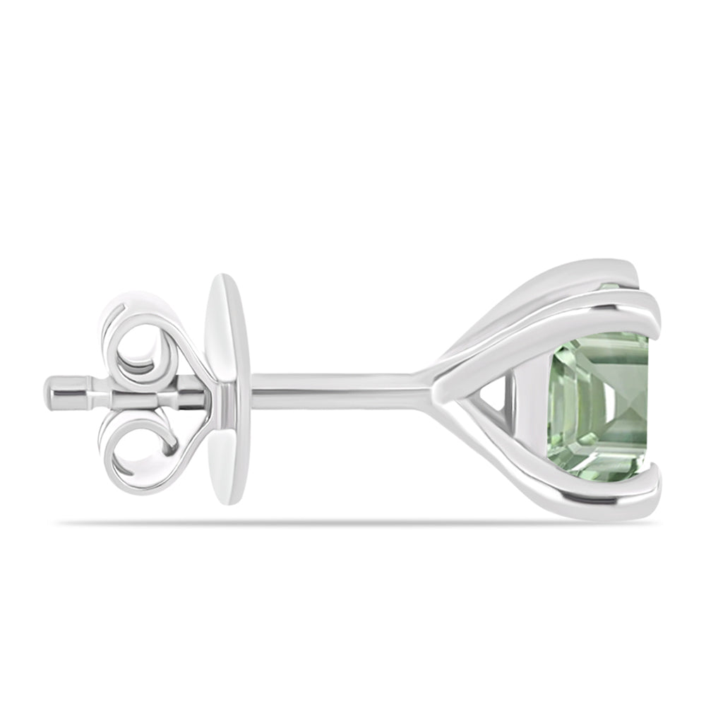 Silberohrringe mit grünem Amethyst 2 
