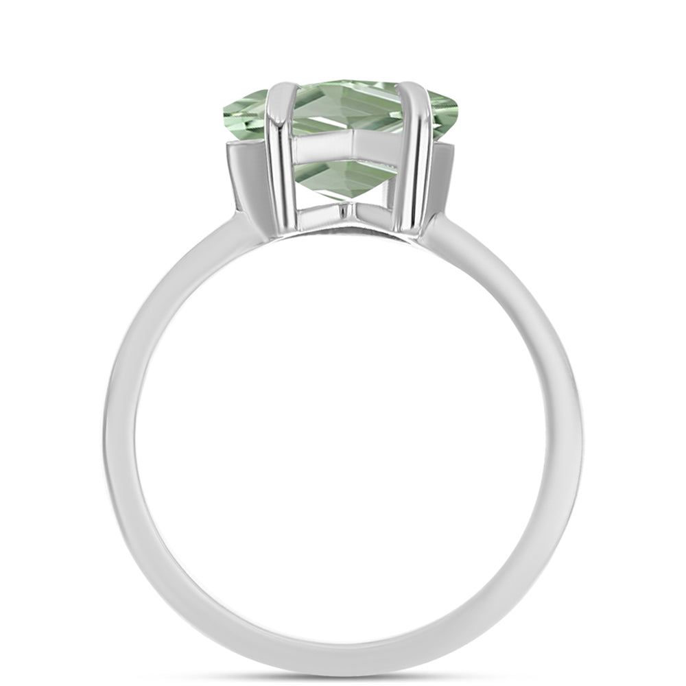 Silberring mit grünem Amethyst 2 