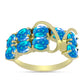 Goldplattierter Silberring mit äthiopischem Paradiese-Opal