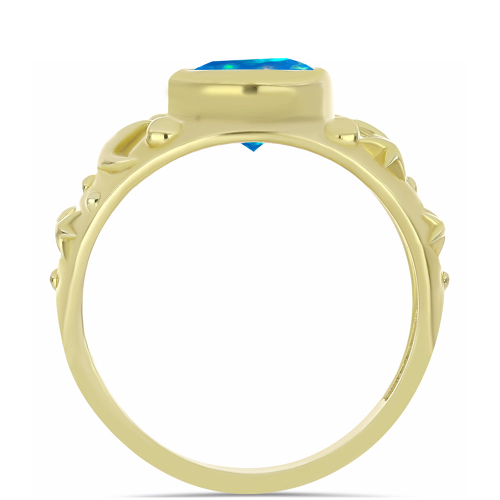 Goldplattierter Silberring mit äthiopischem Paradiese-Opal