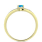 Goldplattierter Silberring mit äthiopischem Paradiese-Opal und weißem Topas