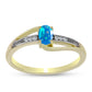 Goldplattierter Silberring mit äthiopischem Paradiese-Opal und weißem Topas