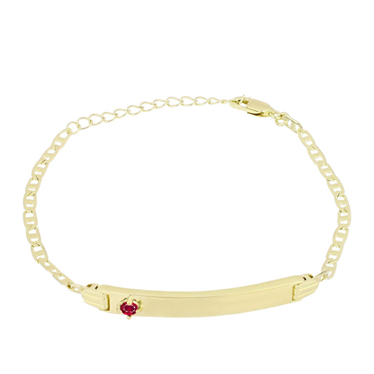 Goldplattiertes Silberarmband mit Rubin aus Madagaskar