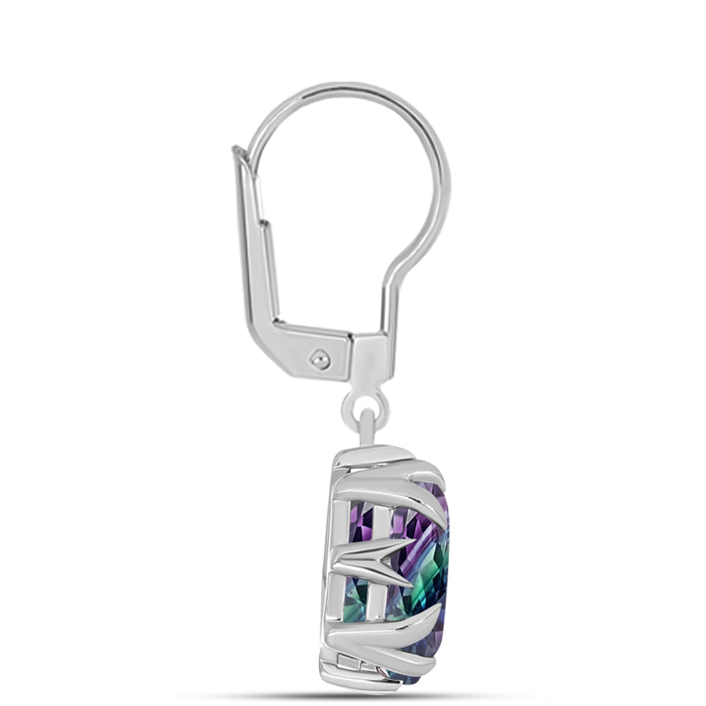 Silberohrringe mit Zebrafluorit