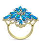Goldplattierter Silberring mit äthiopischem Paradiese-Opal und weißem Topas