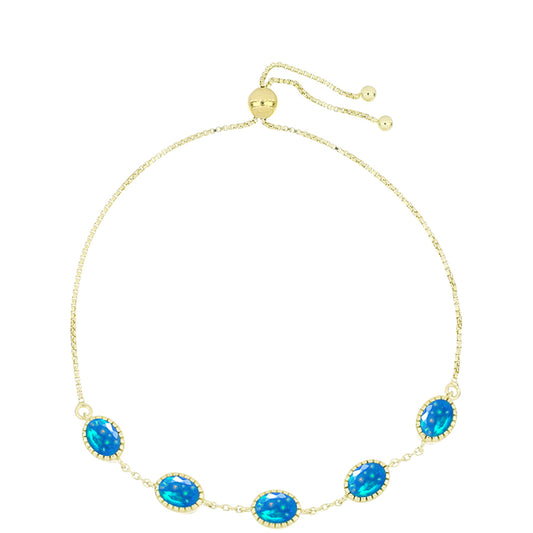 Goldplattiertes Silberarmband mit äthiopischem Paradiese-Opal