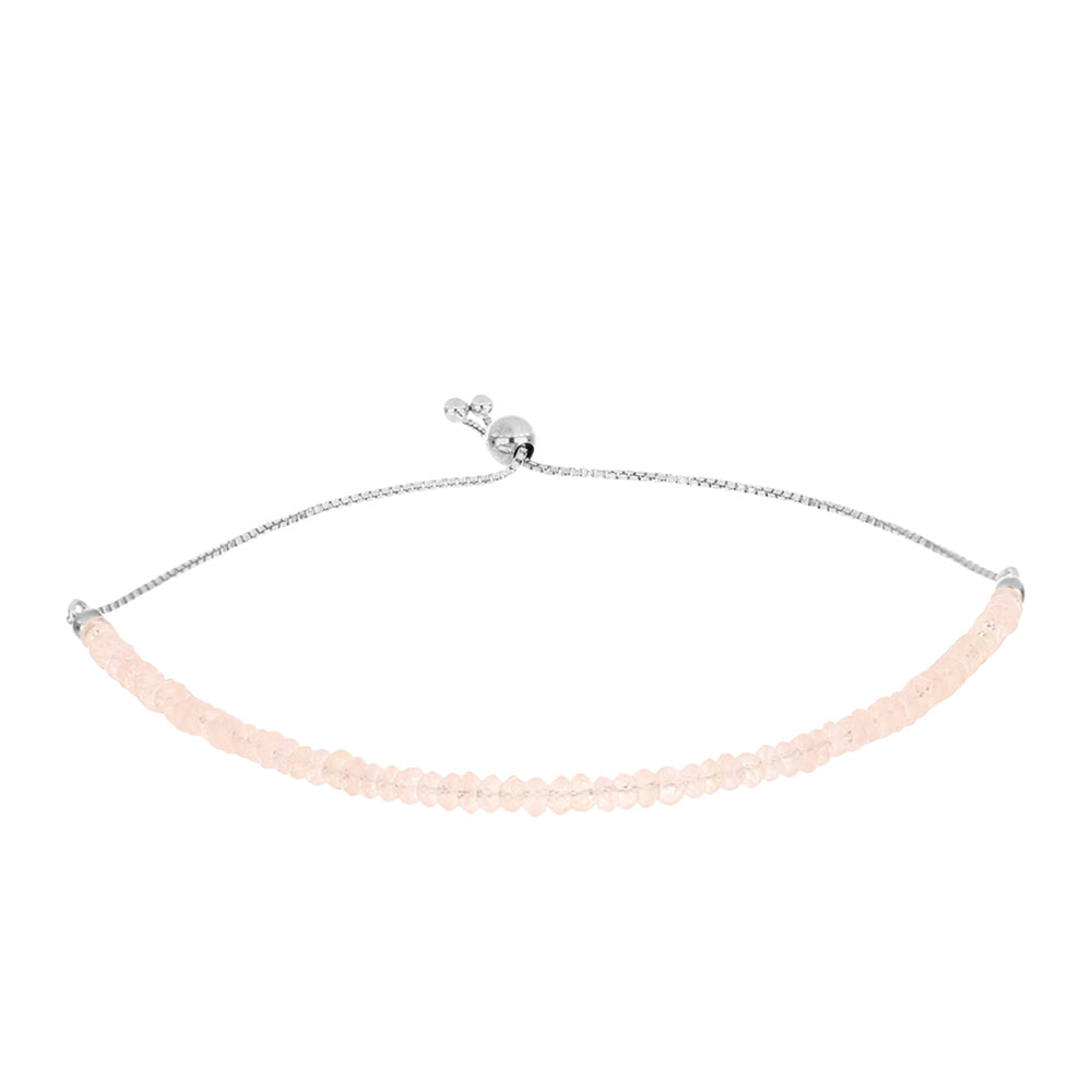 Silberarmband mit Morganit aus Gozareh