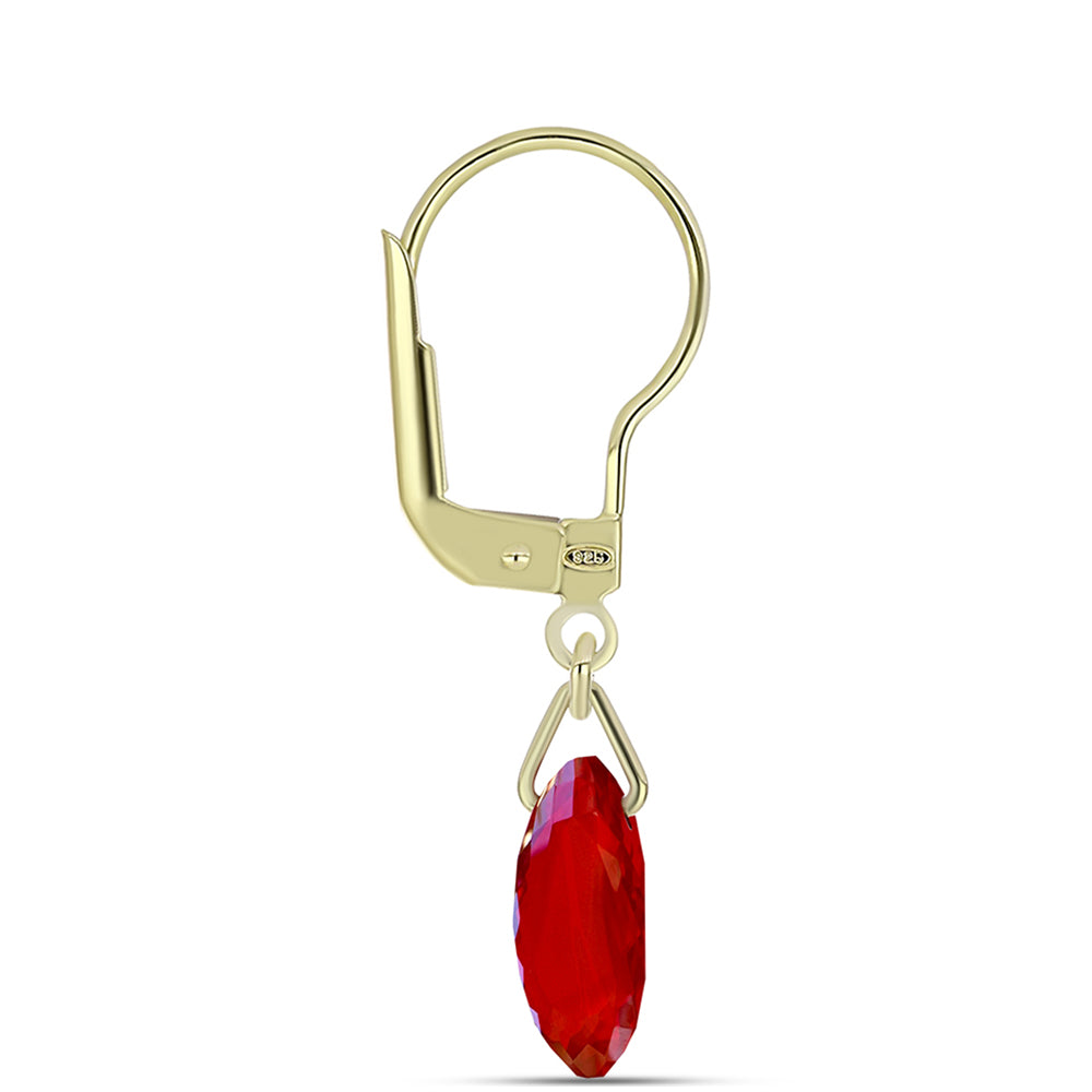 Goldplattierte Silberohrringe mit rotem Achat