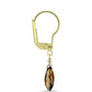 Goldplattierte Silberohrringe mit Cognac-Quarz