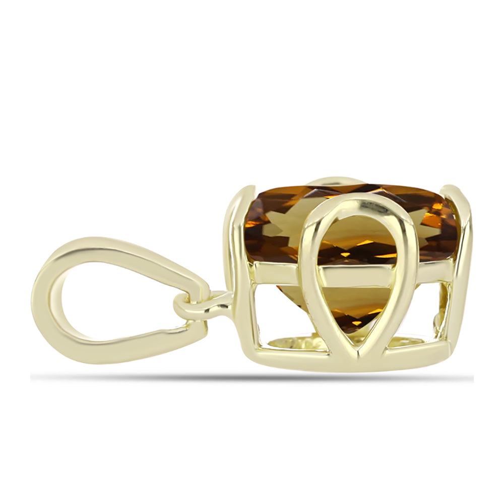 Goldplattierter Silberanhänger mit Cognac-Quarz 2 