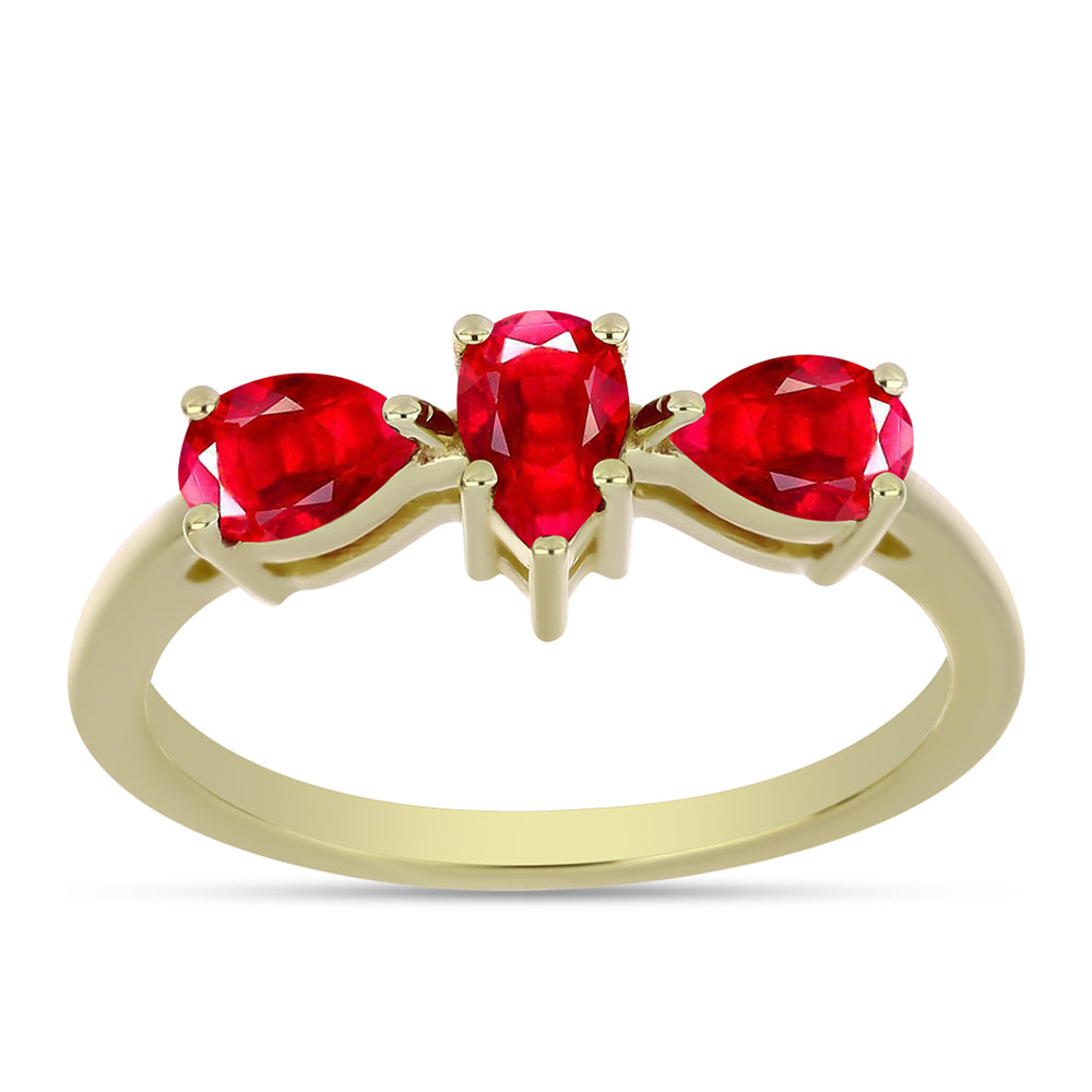 Goldplattierter Silberring mit rotem Achat