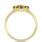 Goldplattierter Silberring mit Cognac-Quarz