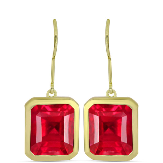 Goldplattierte Silberohrringe mit rotem Achat